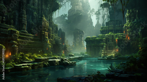 lost civilization hidden deep within a jungle © 1st footage