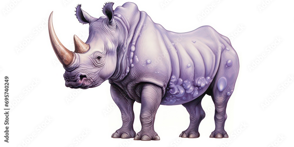 Fototapeta premium Lavender Rhino LGBT concept.