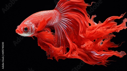 Red Beta Fish, Beta Fish, decorative fish.