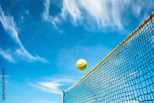 tennis ball on the net © Saad
