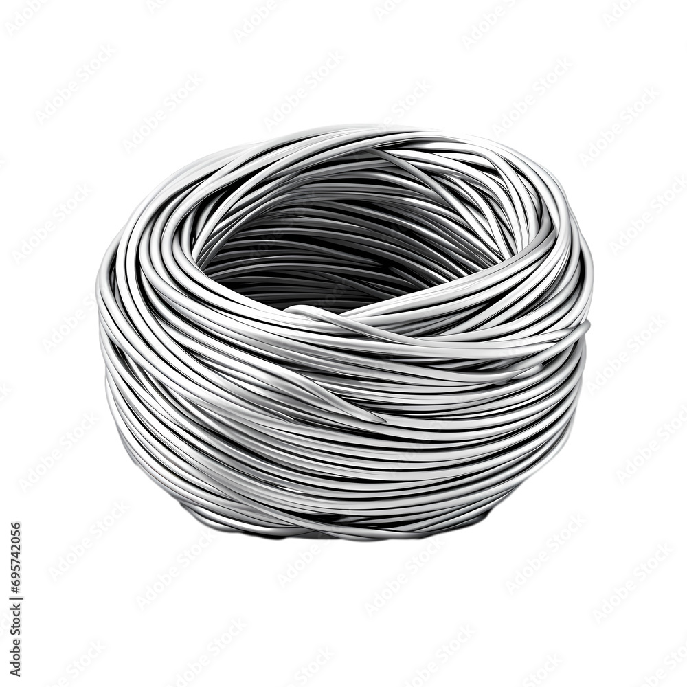 Metal wire isolated on transparent background Metal wire isolated on transparent background