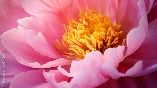Fototapeta Naklejka Na Ścianę i Meble -  vibrant pink peony with soft, AI Generative.