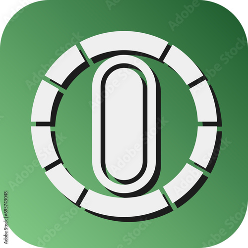 Velodrome Vector Glyph Gradient Background Icon Design