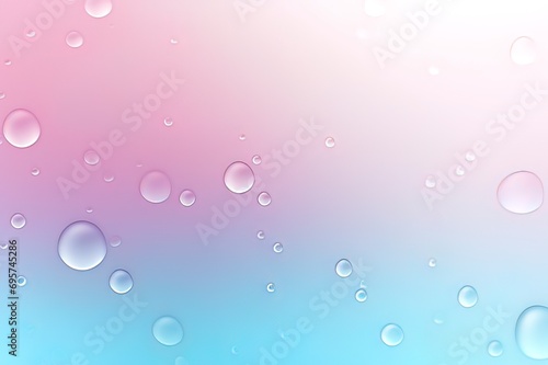 light pink and light blue gradient background with water drops