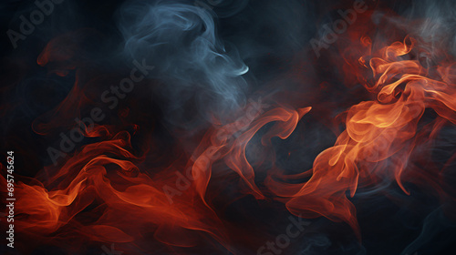 Winter and fire mystery smoke background texture twirl