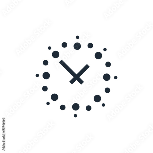 The fleeting flow of time. Vector linear icon illustration isolated on white background.