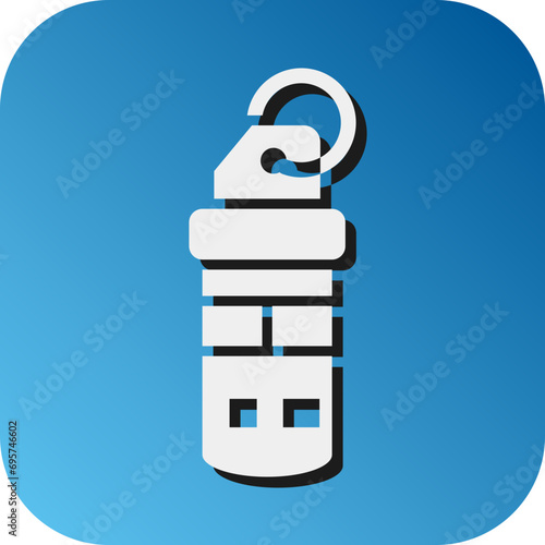 Tear Gas Vector Glyph Gradient Background Icon Design photo