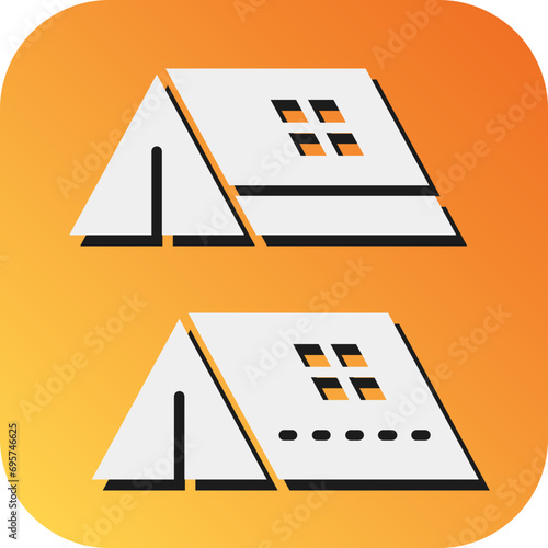 Refuge Vector Glyph Gradient Background Icon Design