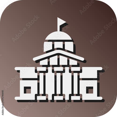 Congress Vector Glyph Gradient Background Icon Design