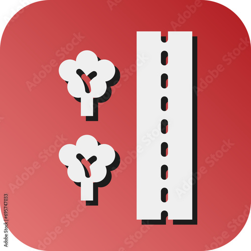 Roadside Vector Glyph Gradient Background Icon Design