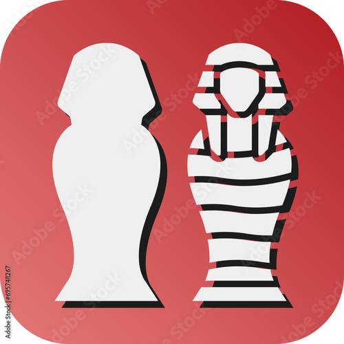 Sarcophagus Vector Glyph Gradient Background Icon Design