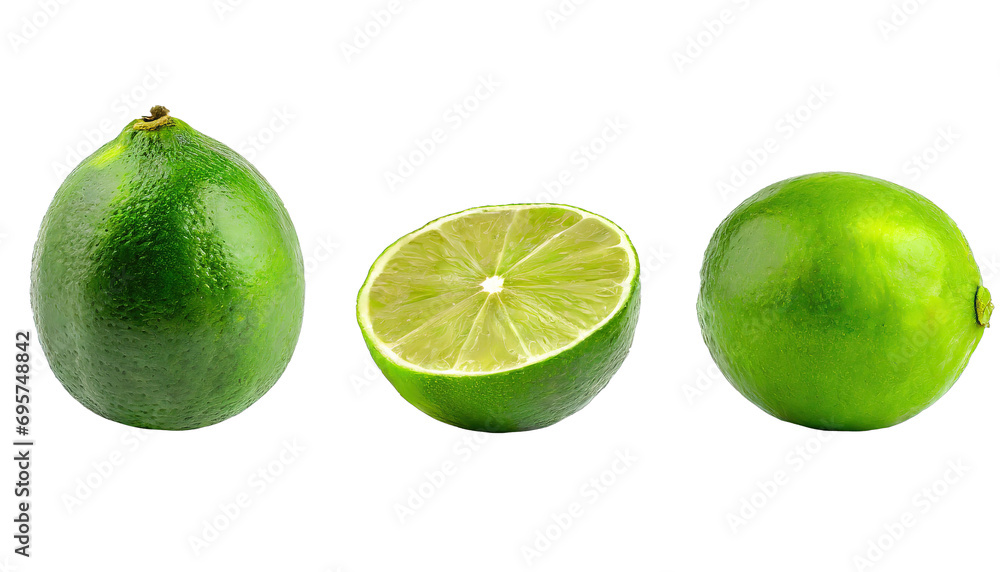 delicious limes - isolated on transparent background delicious limes - isolated on transparent background
