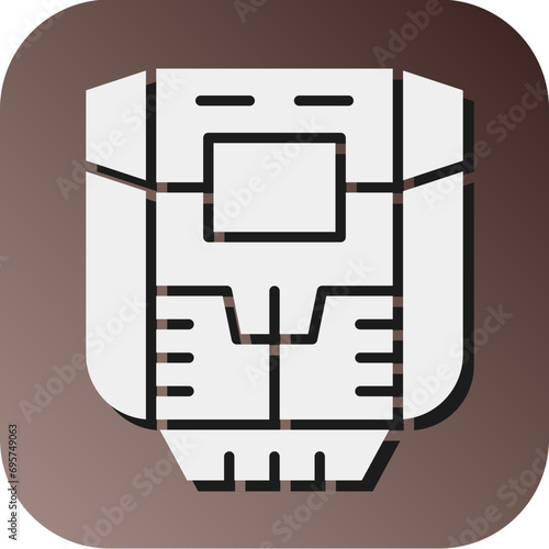 Cryogenic Chamber Vector Glyph Gradient Background Icon Design