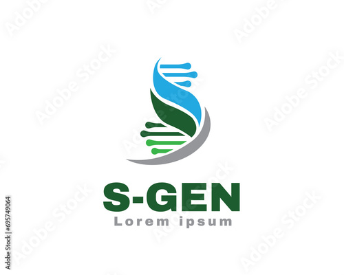 abstract s initial genetic logo icon symbol design template illustration inspiration