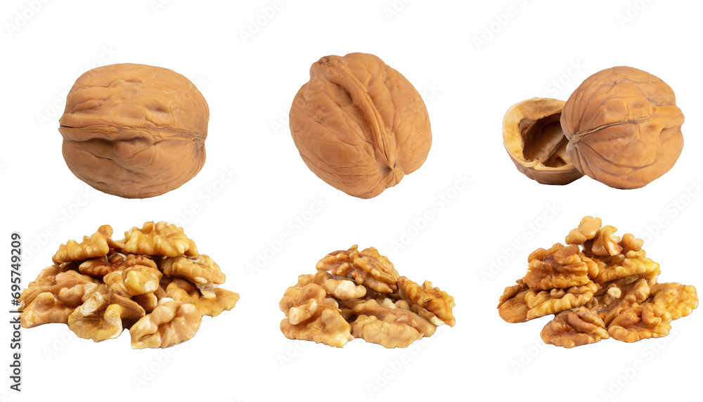 delicious walnuts - isolated on transparent background delicious walnuts - isolated on transparent background