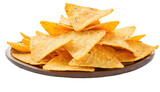 Set of mexican nachos chips - isolated on transparent background
