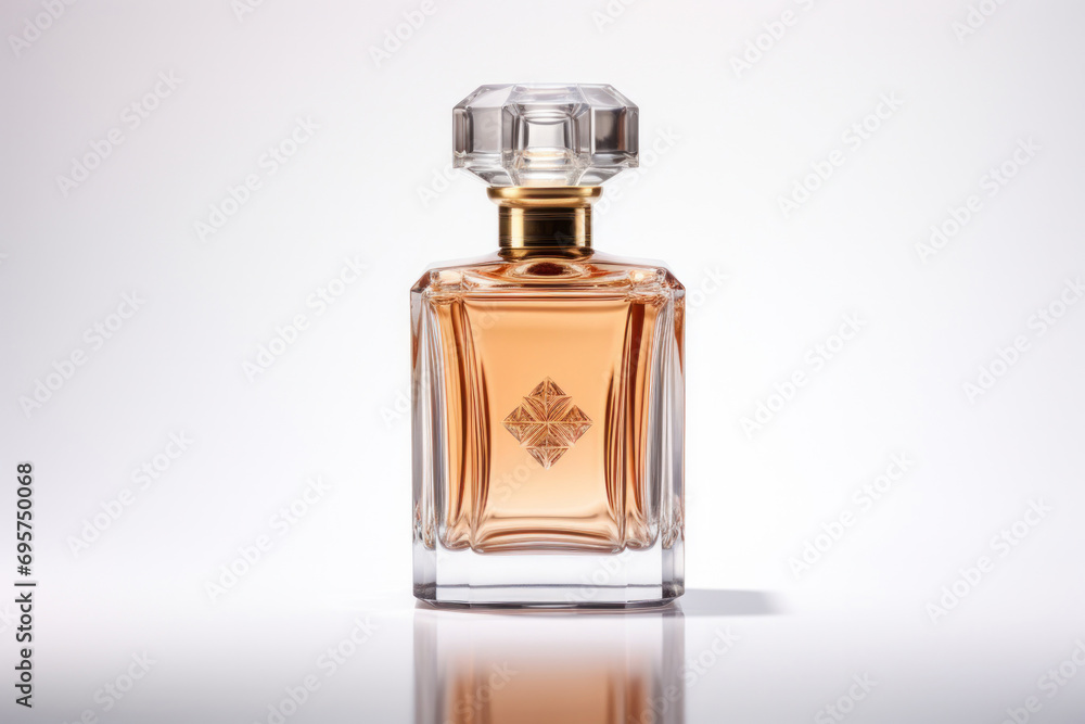 A perfume bottle on white background. A perfume bottle on white background.