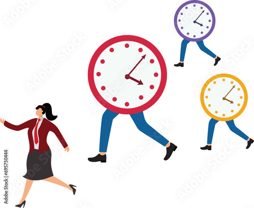 Businesswoman Time pressure, Displeased, Distraught, Drop, Emotional Stress, Excess