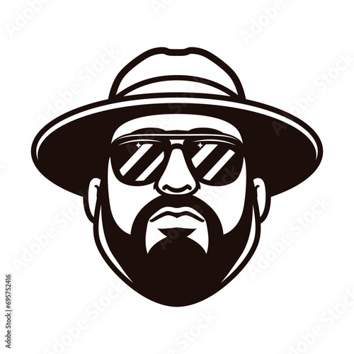 Hustler in hat vector illustration	
