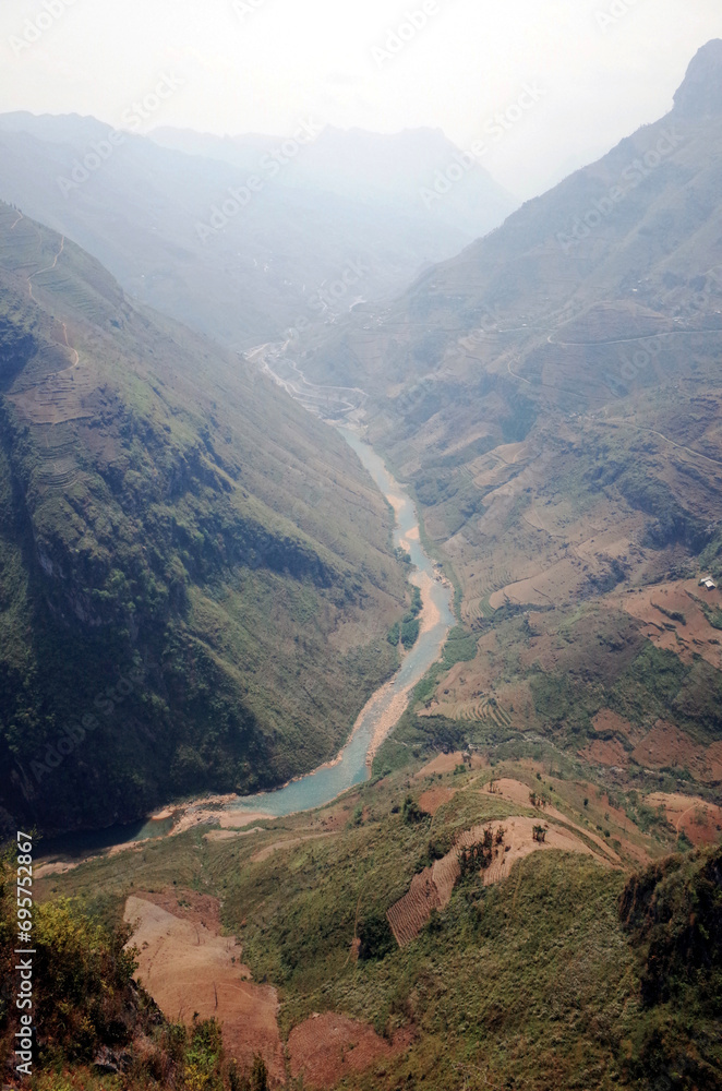 Ha Giang province, Viet Nam
Nho Que river down the valley.