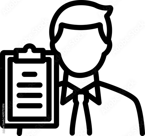 Male Psychiatrist Line Icon
