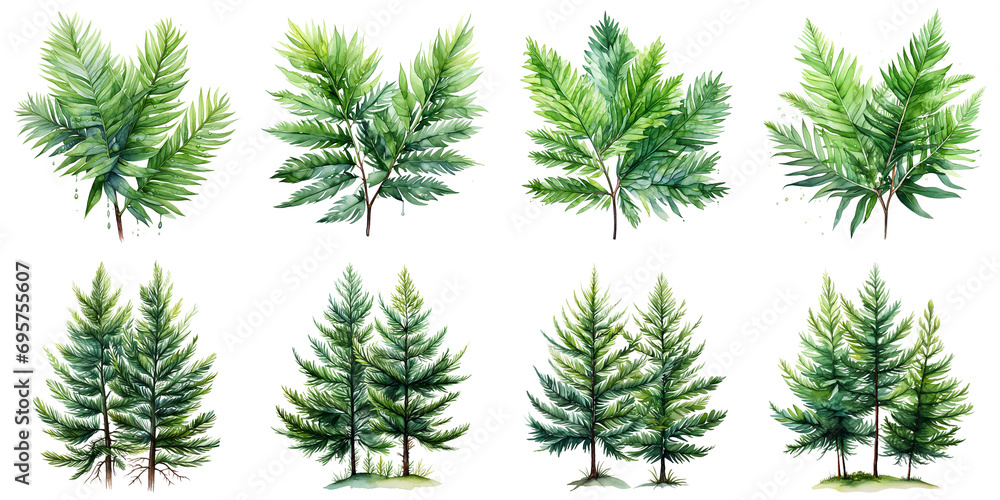 spruce trees and cypress leaves Artificial Intelligence Generative spruce trees and cypress leaves Artificial Intelligence Generative