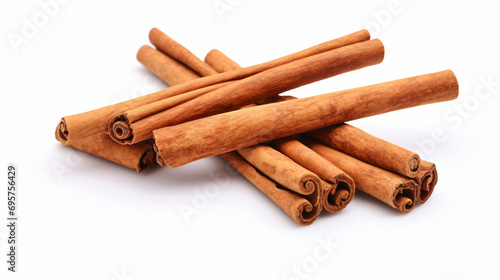 Cinnamon sticks isolated on transparent or white background