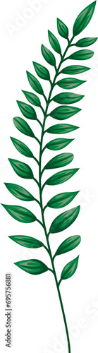 Green Floral Leaves Illustration