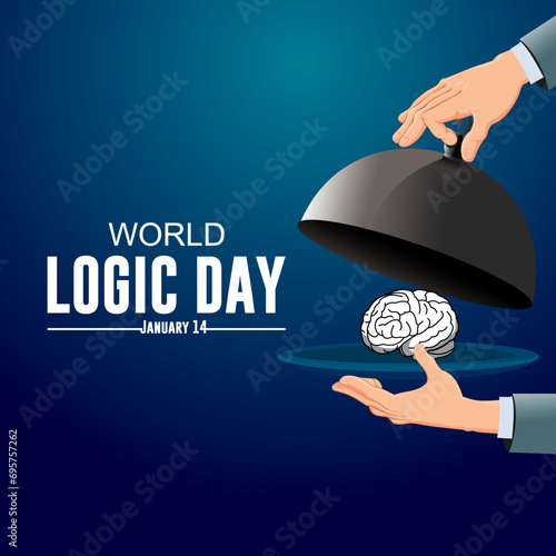 Vector illustration of Happy World Logic Day photo