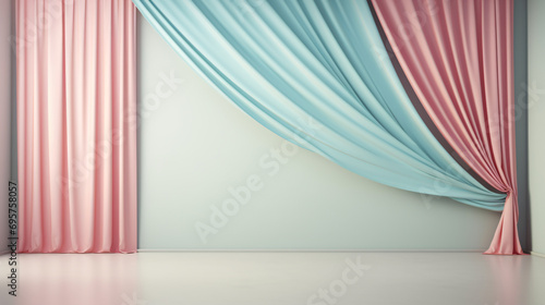 Pastel empty wall in room