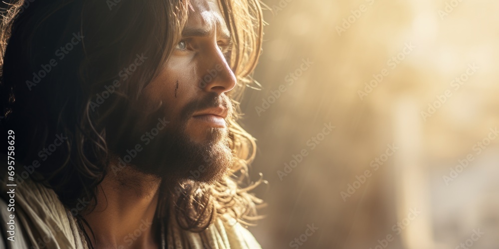 A picture of a man with long hair and a beard. This image can be used for various purposes A picture of a man with long hair and a beard. This image can be used for various purposes