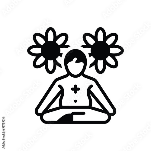 Black solid icon for curative 