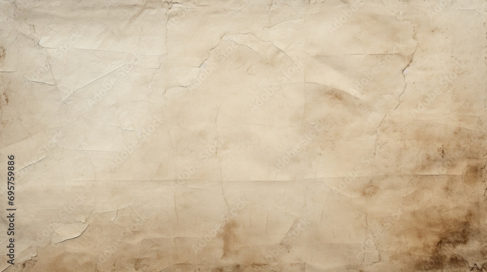 A piece of paper with a brown stain, suitable for backgrounds and textures