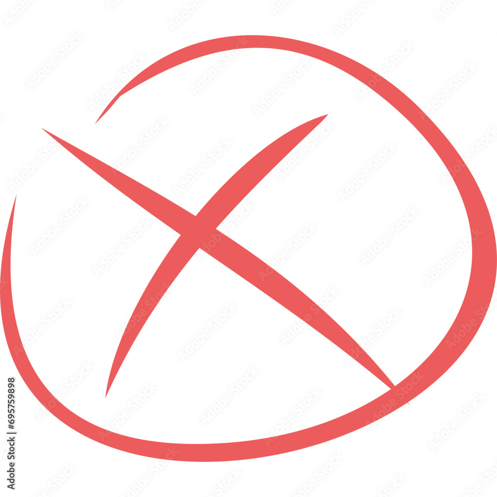 Obraz premium Cross Doodle Line