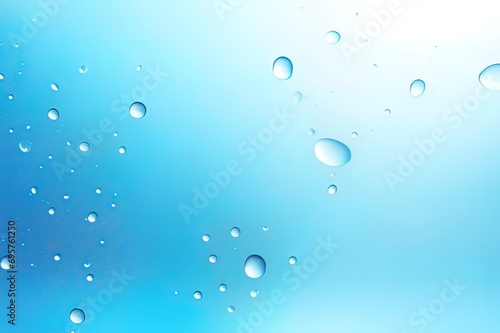 light blue gradient background with water drops