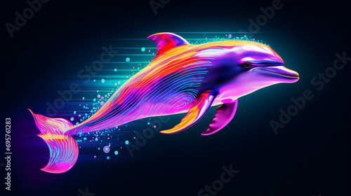 Realistic lifelike dolphin