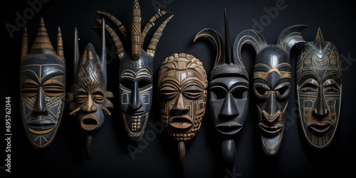 African Masks and Artifacts symbolizing African cultural heritage and history.