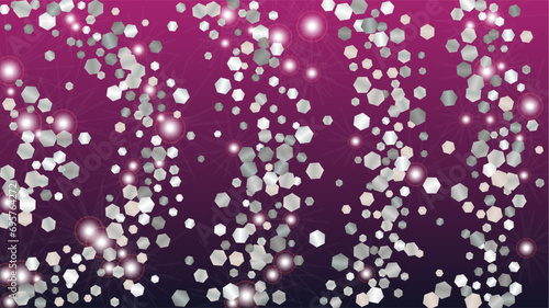 Party Background with Confetti of Glitter Particles. Sparkle Lights Texture. Holiday pattern. Light Spots. Star Dust. Explosion of Confetti. Design for Template.