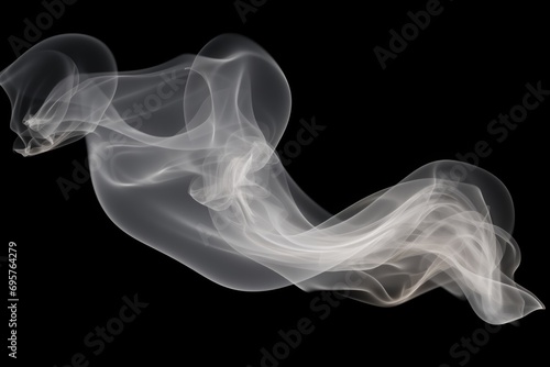 A black and white photo capturing smoke in the air. This image can be used to create a mysterious or dramatic atmosphere in various projects
