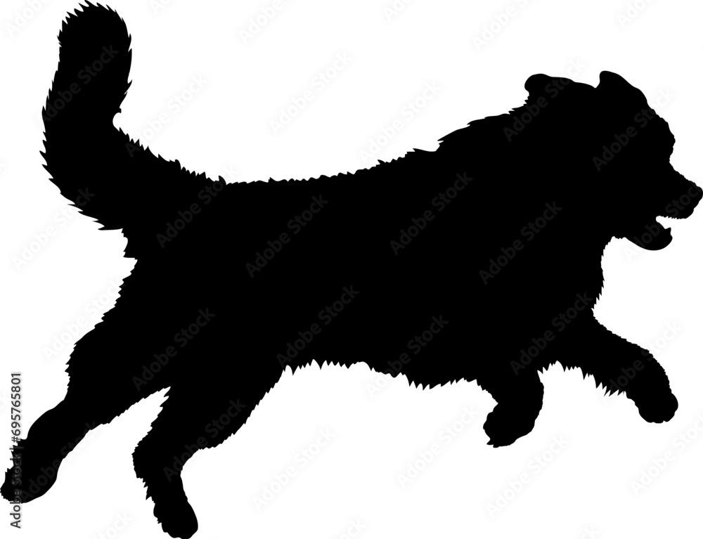 Golden Retriver runs. Dog silhouette Breeds Bundle Dogs on the move. Dogs in different poses.
The dog jumps, the dog runs. The dog is sitting. The dog is lying down. The dog is playing
