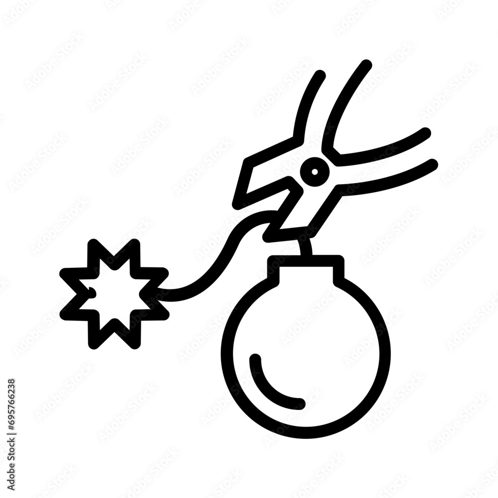 Obraz premium Black line icon for Defuse