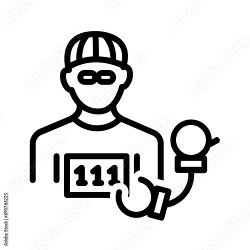 Black line icon for Criminal