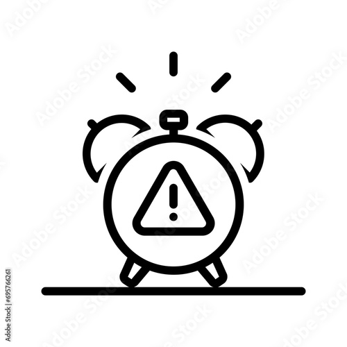 Black line icon for False alarm
