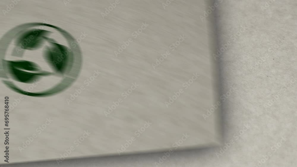 Eco friendly and ecology stamp loopable and seamless animation. Hand stamping impact. Recycling and waste recycle 3D loop concept. Eco friendly and ecology stamp loopable and seamless animation. Hand stamping impact. Recycling and waste recycle 3D loop concept.