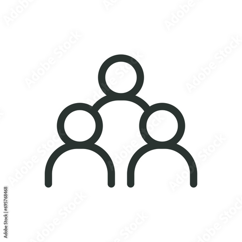 CRM customer isolated icon, clients vector icon with editable stroke