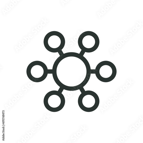 Omnichannel isolated icon, multichannel vector icon with editable stroke