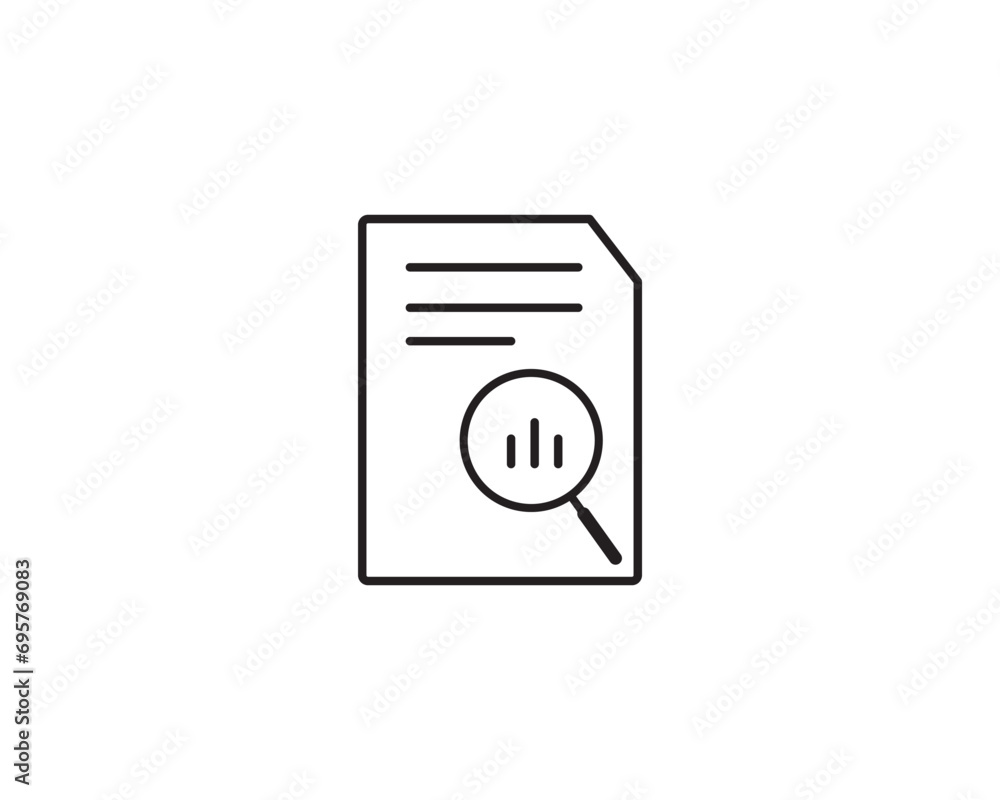 Audit document report icon vector symbol design illustration