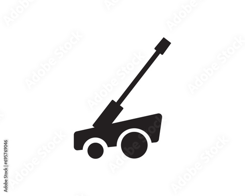 Artillery fight icon vector symbol design illustration