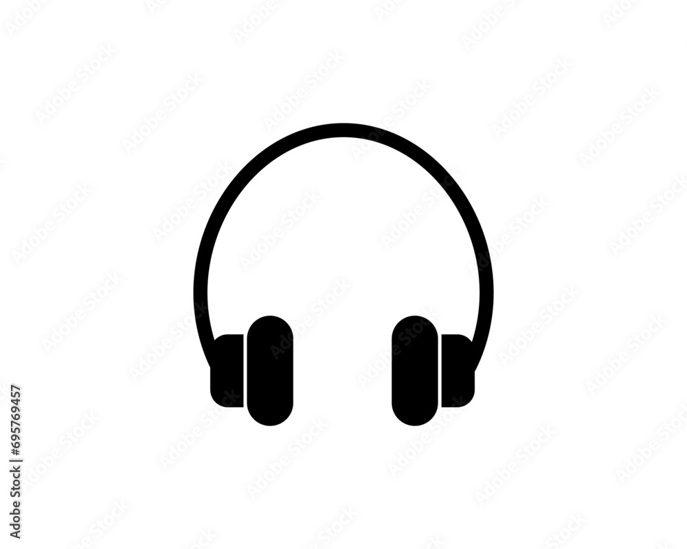 Earphone headphones icon vector isolated symbol design Earphone headphones icon vector isolated symbol design