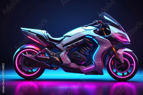 motorbike with a futuristic style